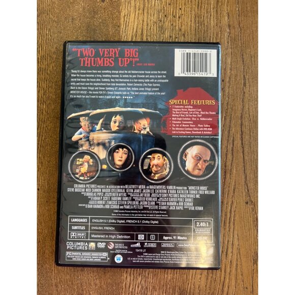 Monster House Widescreen Edition 2006 DVD Animated Movie Spielberg Pre-Owned - Picture 4 of 4